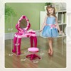 TopComfy Vanity Tables Kids Vanity Set with Mirror and Stool Interactive Play Features for Playroom Use, Pink, 17.1"*9.1"*27.6" - 3 of 4