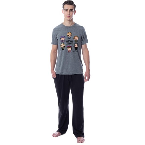 Harry Potter Mens' Wizarding World Chibi The Dark Arts Sleep Pajama Set  (small) Multicolored : Target