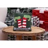 C&F Home 8" x 8" Elf Hooked Small Petite Christmas Holiday Throw Pillow - 4 of 4