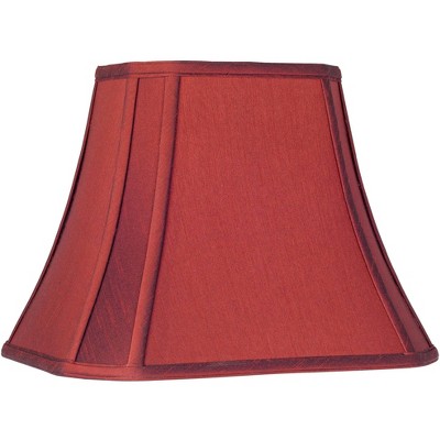 Springcrest Crimson Red Cut-Corner Medium Lamp Shade 8" Wide and 6" Deep at Top x 14" Wide and 11" Deep at Bottom x 11" High (Spider) Replacement