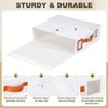 Unique Bargains Fabric Bed Sheet Organizers and Storage with PU Handle 4 Pcs - 3 of 4