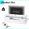 AMERLIFE 70" High Gloss TV Stand with LED Lights, Storage Cabinet & Shelf, Fits 80" TVs - 2 of 4