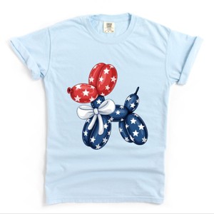 Simply Sage Market 4th Of July Balloon Dog Garment Dyed Tee - 1 of 4
