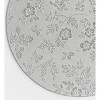 Home Mart Goods Silver Grey Floral Easy-to-Clean Round Vinyl Placemat - Set of 4 - 4 of 4