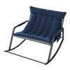 35.4" Breathable Mesh Rocking Recliner with Cushions and Arm Storage - 3 of 4