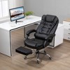 HOMCOM High Back Ergonomic Executive Office Chair PU Leather Computer Chair with Retractable Footrest Lumbar Support Headrest and Armrest - 2 of 4