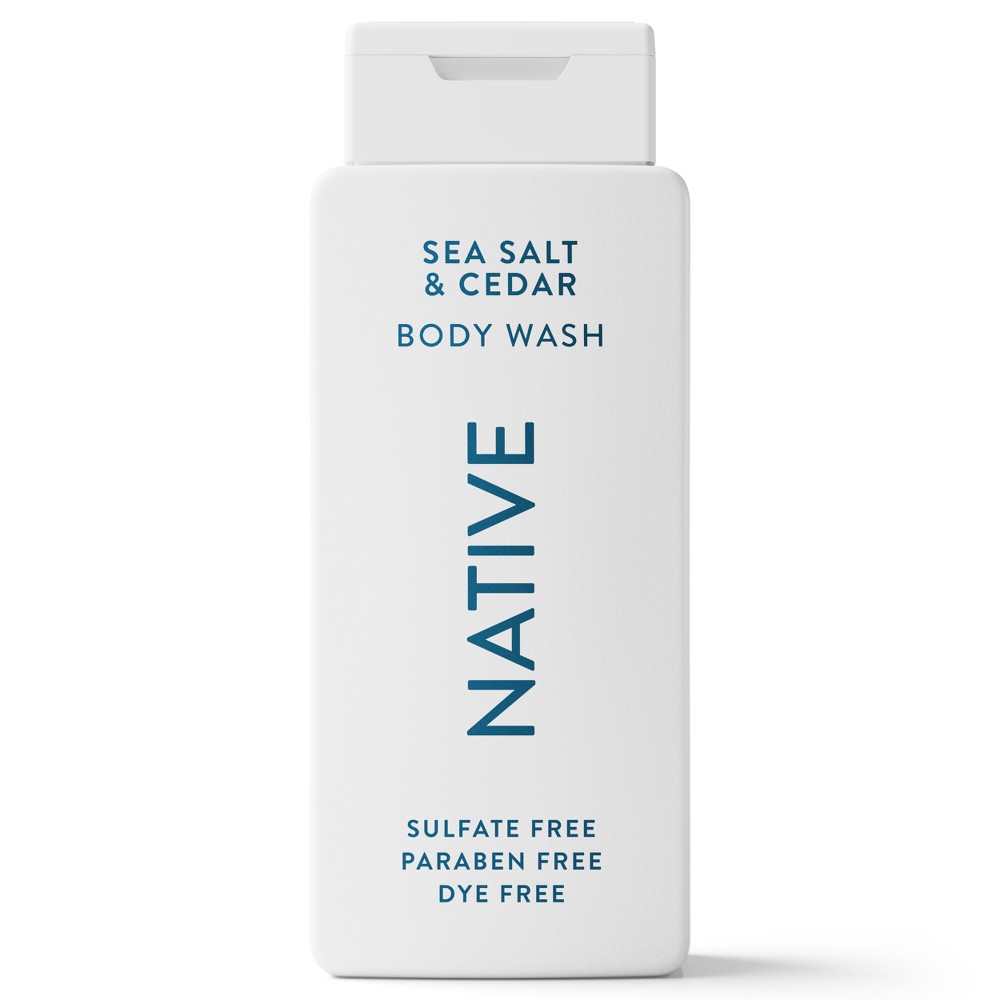 Photos - Shower Gel Native Body Wash for Men & Women - Sea Salt & Cedar - Sulfate Free - 18 fl oz: Moisturizing Nourishing Liquid 
