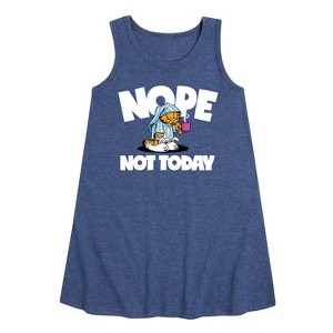 - Garfield - Nope Not Today Graphic Sleeveless Aline Dress - 1 of 3