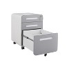 Vynxaria 3-Drawer Black Office File Cabinet - Versatile Utility Storage Cabinets with Anti-Tilt Wheels - 4 of 4