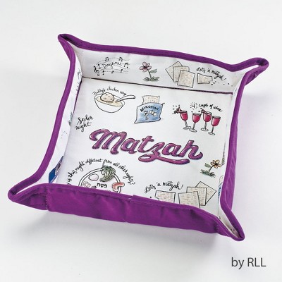 Rite Lite 12.75" Passover Potpourri Soft Matzah Tray - White/Purple