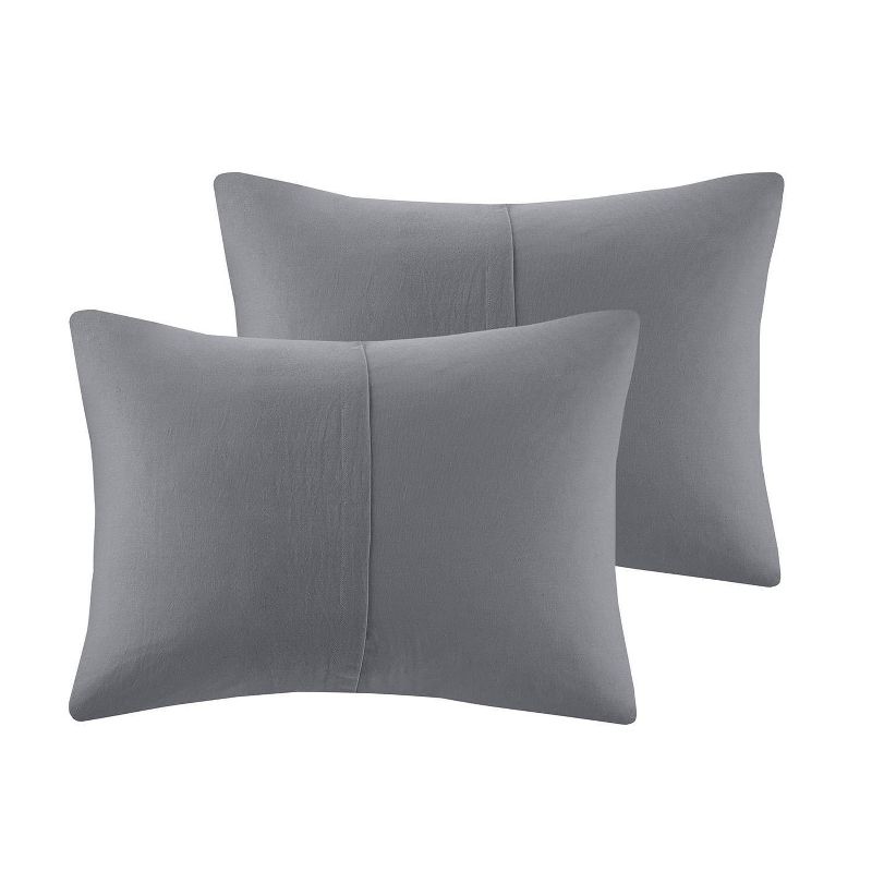 Aya Jacquard Geo Comforter & Sheets Bedding Set Gray, 3 of 11