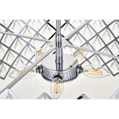 Lyla 21" Chrome Crystal Pendant Light