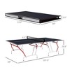 Sevobal Game Table Full Size Ping Pong Table Folding Portable with Net Paddles and Balls for Living Room and Game Room, Gray, 107.9"*60"*29.9" - 3 of 4
