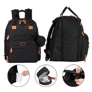 BabbleRoo Diaper Bag Backpack Stylish Hands-Free Baby Bag with Changing Pad, Stroller Straps & Water-Resistant - 1 of 4