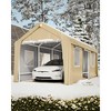 COZONY Windproof Portable Garage with Reinforced Frames, 180g PE Carport Canopy with Front & Rear Doors for Vehicle and Equipment Storage - 2 of 4
