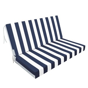 PAGED Outdoor Loveseat Cushion Set,48x24x4.5 inch,Waterproof Deep Seat Cushions for Patio Furniture,Double Seat (1 seat+2 back cushions) - 1 of 4