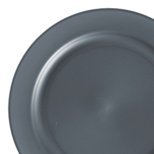 Smarty Had A Party 10" Matte Charcoal Gray Round Disposable Plastic Dinner Plates (120 Plates) - 1 of 4