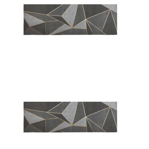 Unique Bargains Modern Geometric Non-Slip Kitchen Floor Mats Set - 1 of 4