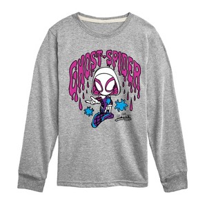 Boys' - Marvel - Doodle Ghost Spider Long Sleeve Graphic T-Shirt - 1 of 4