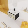 48''/24"/30"W Floating Wall-Mounted Bathroom Vanity with Unique Pattern Finish & Soft-Close Cabinet Door 4S - ModernLuxe - 3 of 4