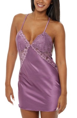 ADR Women's Satin Lace Cami, Camisole, Chemise, Nightgown