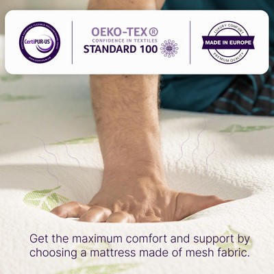 Twin 12-Inch Green Tea Memory Foam Mattress Bed