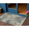 HomeRoots 3' X 5' Pewter Charcoal And Gold Abstract Washable Indoor Outdoor Area Rug - 2 of 3