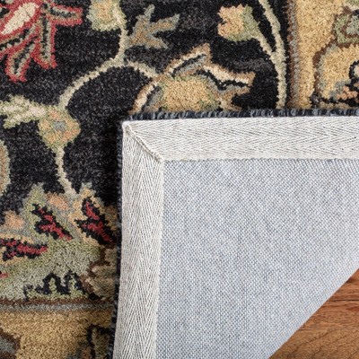 Hand-Tufted Charcoal and Gold Wool 4' x 6' Area Rug