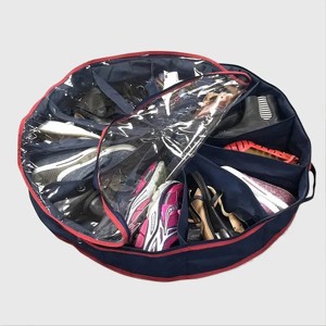 1pc Round Under Bed Shoe Storage Organizer, Shoe Storage Bag, Underbed Shoe Organizer - 1 of 4