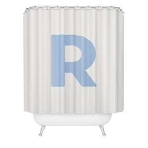 Deny Designs April Lane Art Block Monogram Shower Curtain - 1 of 3