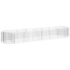 vidaXL Galvanized Iron Arched Gabion Basket, Decorative and Sound-Insulating Garden Barrier with Durable Construction and Wide Application, Silver - 2 of 4