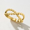 Pure Collection by Ross-Simons 18kt Gold Vermeil Crisscross Bead Ring - 4 of 4