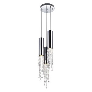 CWI Lighting Extended 3 Light Down Mini Pendant With Chrome Finish - 1 of 3