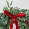 Mini Eucalyptus with Red Berry Wreath - Threshold™ - image 3 of 3