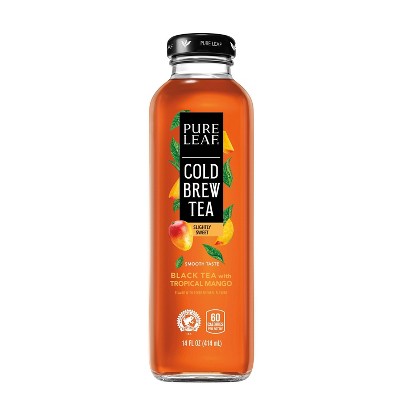 Pure Leaf Cold Brew Tropical Mango Tea Beverage - 14 fl oz Glass Bottle
