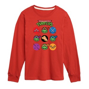 Boys' - Teenage Mutant Ninja Turtles - Turtles Grid Long Sleeve Graphic T-Shirt - 1 of 4