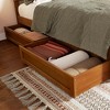 AFI Furnishings AFI Queen-King-Twin XL Mid-Century Modern Under Bed Storage Drawers in Light Toffee - 4 of 4