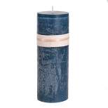 Northlight 9" Navy Blue Traditional Cylindrical Outdoor Pillar Candle