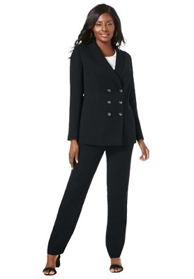Jessica London Women's Plus Size 2-Piece Double-Breasted Pantsuit