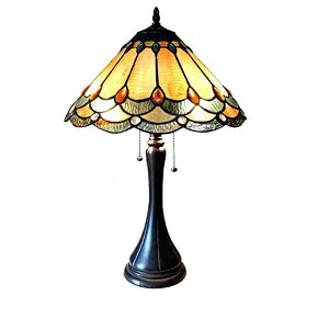 Chloe Lighting AMELIA Victorian 2 Light Antique Dark Bronze Table Lamp 15 Shade - 1 of 4