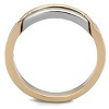Slickblue Silver and Rose Gold Band Ring, Stainless Steel, No-Stone Design for Women, Stackable, Sizes 5-10 - 3 of 4