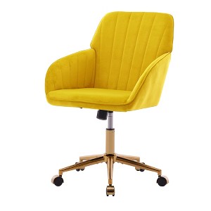 Ridstar Adjustable Office Chair with Backrest Seat For Bedroom-Yellow - 1 of 4