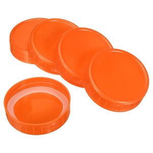 Unique Bargains Regular Mouth Plastic Mason Jar Lids with Silicone Sealing Ring 10 Pcs - 1 of 4
