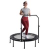 Stamina inMotion 48 Inch Round Fitness Trampoline with 5 Adjustable Handlebar Heights for Low-Impact Strength and Cardio Exercises, Black - 2 of 4