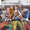 Area Rug 4x6 Machine Washable Bedroom Rug, Low-Pile Faux Wool Soft Carpet with Non-Slip TPR Backing, Modern Aabstract Accent Rug for Living Room - 4 of 4