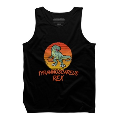 Men's Design By Humans Tyrannoscareus Rex Funny Dinosaur Halloween Costume By rawresh6 Tank Top