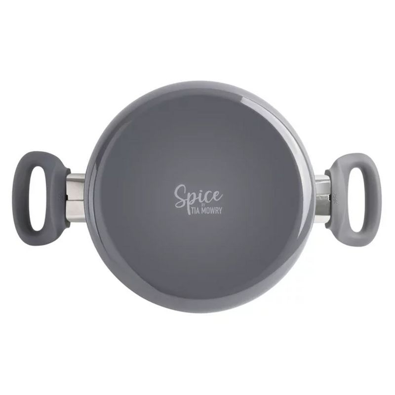 Spice By Tia Mowry Savory Saffron 5 Quart Ceramic Nonstick Aluminum Dutch Oven with Lid and Steamer, 4 of 8
