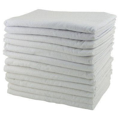 ECR4Kids Rest Time Blanket, Toddler Cot and Rest Mat Blankets, 58in x 36in, 12-Pack - White