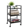 Honey-Can-Do Metal Rolling Cart Black - 3 of 4