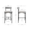 Nathan James Set of 4 Dahlia Counter Height Barstools Gray - 3 of 4